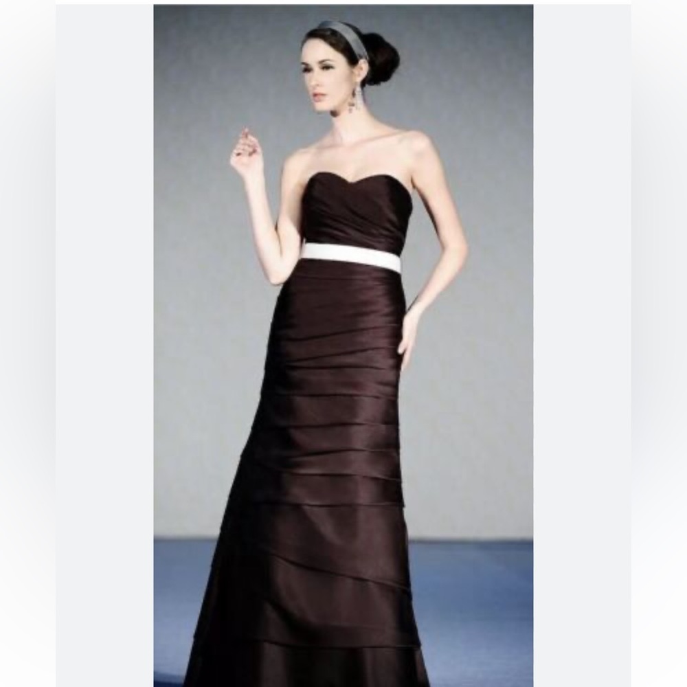 Saison Blanche Chocolate Brown Bridesmaid Dress Size 10
